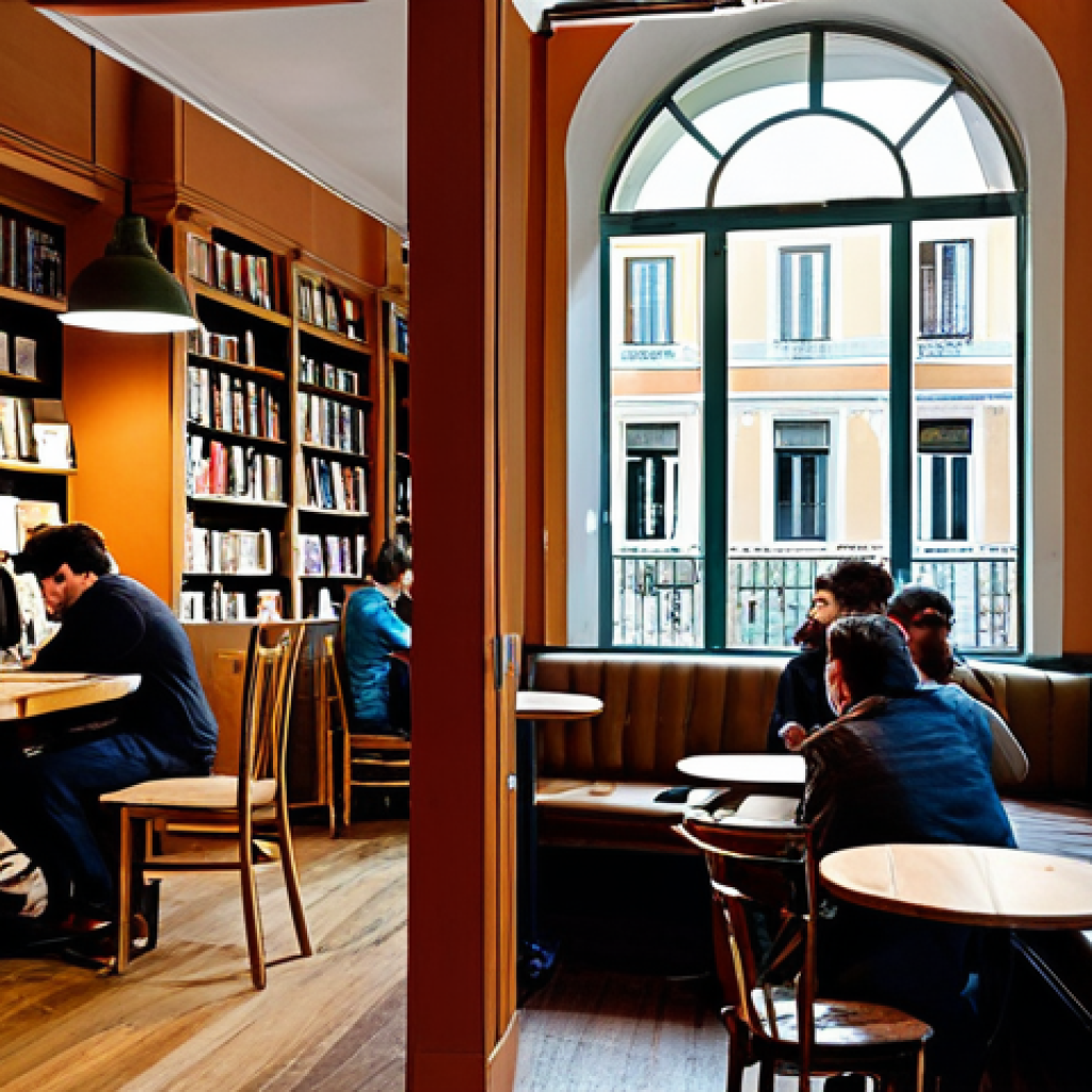 야간 운영 이색카페 - The Coffee Library, Lisbon - Day & Night Transformation**

Prompt: "A cozy coffee shop interior duri...