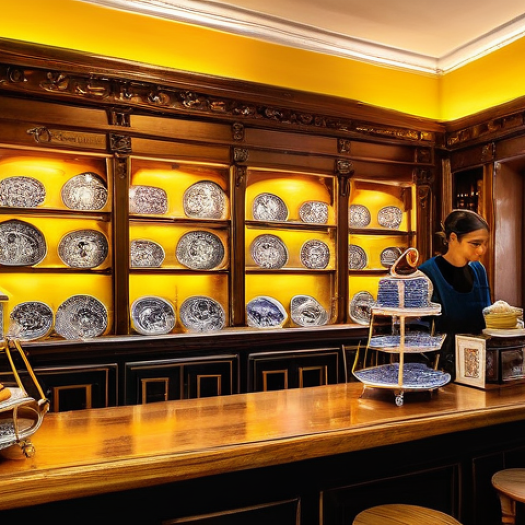 테마카페 브랜딩 전략 - **A Cosy Portuguese Literary Cafe:**
    An atmospheric, interior shot of a charming themed cafe in ...