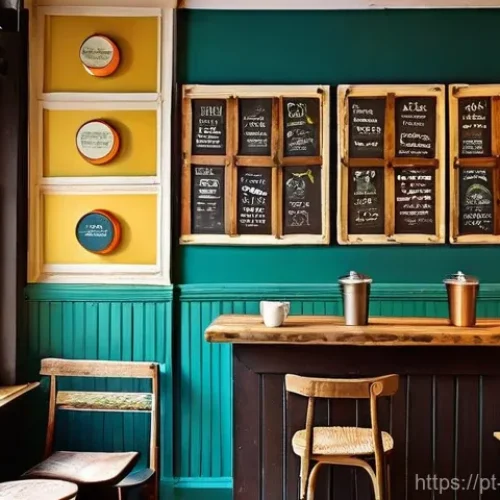 Home 25 업사이클링 카페 친환경 인테리어 - **Prompt:** A cozy, inviting cafe interior in a Portuguese city like Braga or Lisbon. The atmosphere...